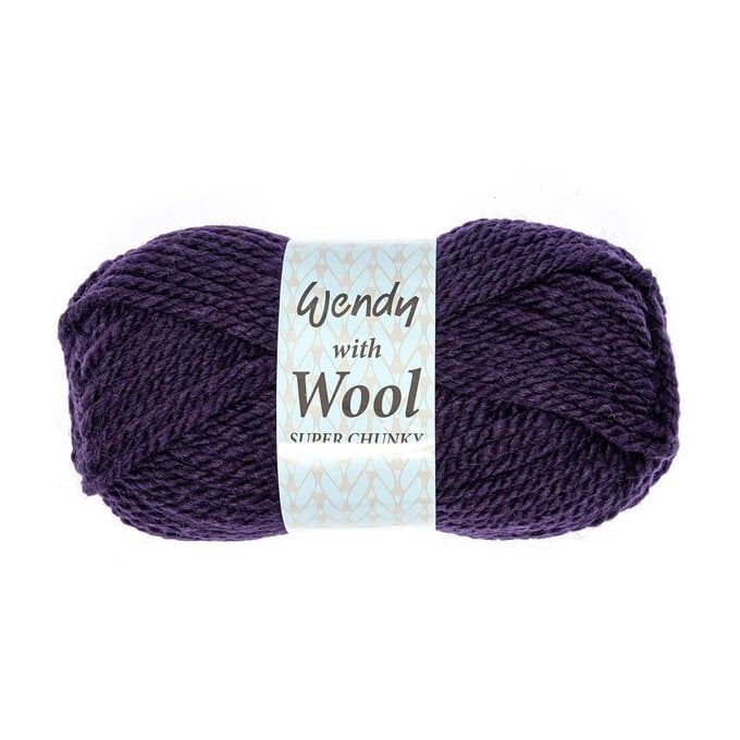 Wendy with Wool Aubergine Super Chunky 100g image number 1