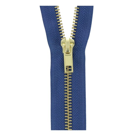 Milward Mid Royal Blue Brass Trouser Zip 15cm image number 1