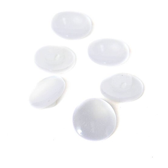 Hemline White Basic Knitwear Button 6 Pack image number 1