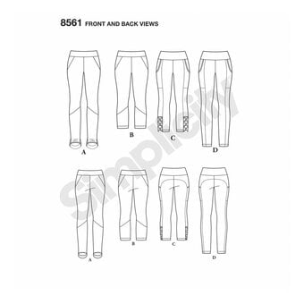 Simplicity Women’s Leggings Sewing Pattern 8561 (XS-XL) image number 2