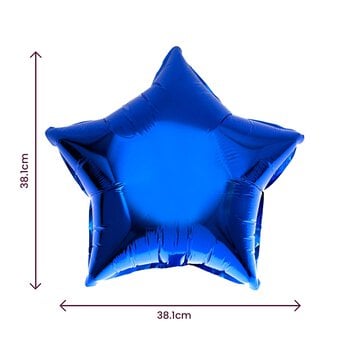 Large Navy Blue Foil Star Balloon image number 2