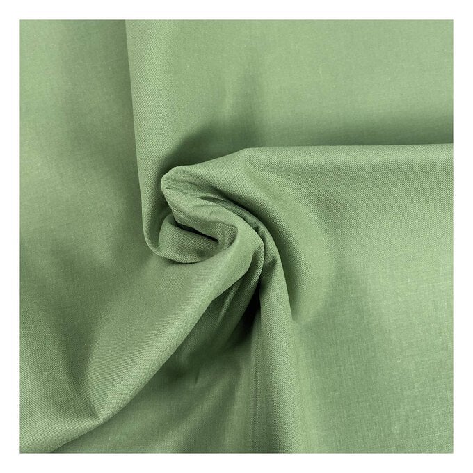 Light Olive Organic Premium Cotton Fabric by the Metre image number 1