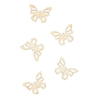 Papermania Mini Wooden Butterfly Shapes 40 Pack