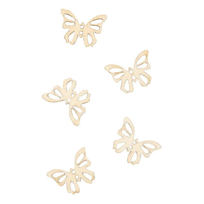 Papermania Mini Wooden Butterfly Shapes 40 Pack image number 1