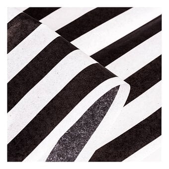 Black and White Stripe Printed Tissue Paper 50cm x 75cm 6 Pack