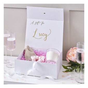 Create & Celebrate White Foldable Gift Box 28cm x 21cm