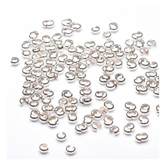 Beads Unlimited Silver Crimp Covers 50 Pack image number 1