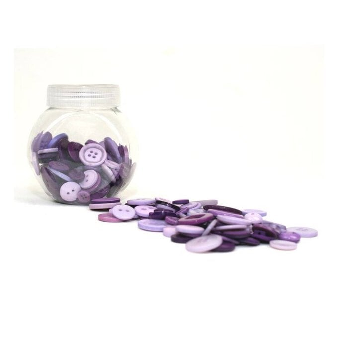 Hobbycraft Button Jar Purple image number 1
