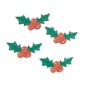 Holly Wooden Toppers 4 Pack image number 1