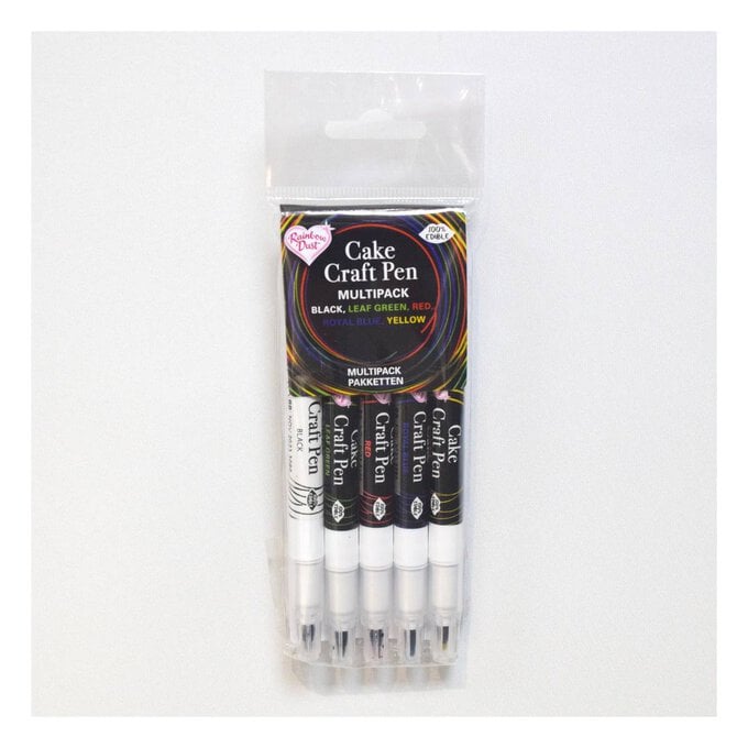 Rainbow Dust Double-Ended Edible Food Pen 5 Pack image number 1