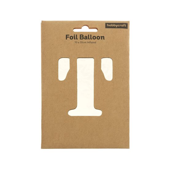 Extra Large Silver Foil Letter T Balloon image number 3