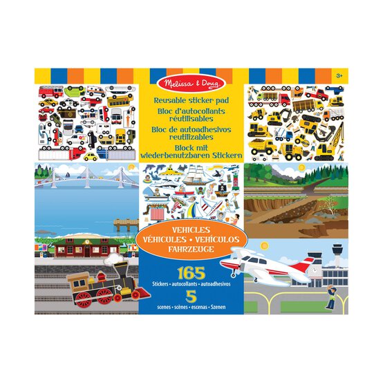 Melissa & Doug Vehicle Reusable Sticker Pad image number 1