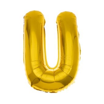 Extra Large Gold Foil Letter U Balloon
