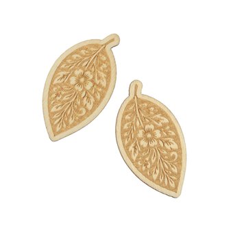 Leaf Wooden Toppers 2 Pack