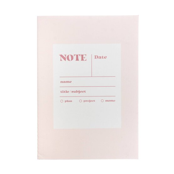 Pink Stitch Notebook A5 image number 1