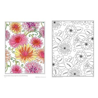 Modern Flowers Colouring Book image number 2