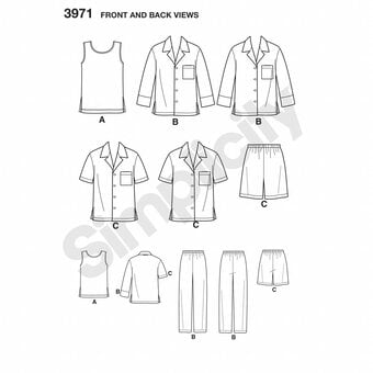 Simplicity Men’s Pyjamas Sewing Pattern 3971 (S-L) image number 3