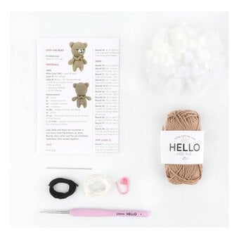 Ted the Mini Bear Crochet Amigurumi Kit image number 3
