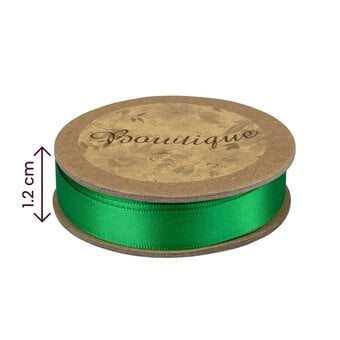 Green Double-Faced Satin Ribbon 12mm x 5m image number 4