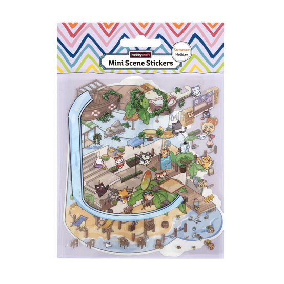 Mini Summer Holiday Scene Stickers image number 1