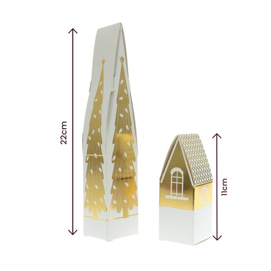 Gold Christmas Village Pop-Up Advent Calendar image number 4