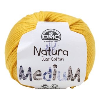 DMC 99 Mustard Yellow Natura Medium Crochet Yarn 50g
