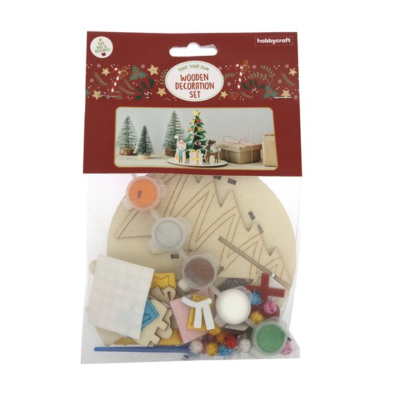 Paint Your Own Wooden Tree Scene Kit image number 3