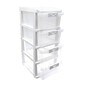 White Storage Tower with Wheels 4 Drawers image number 2