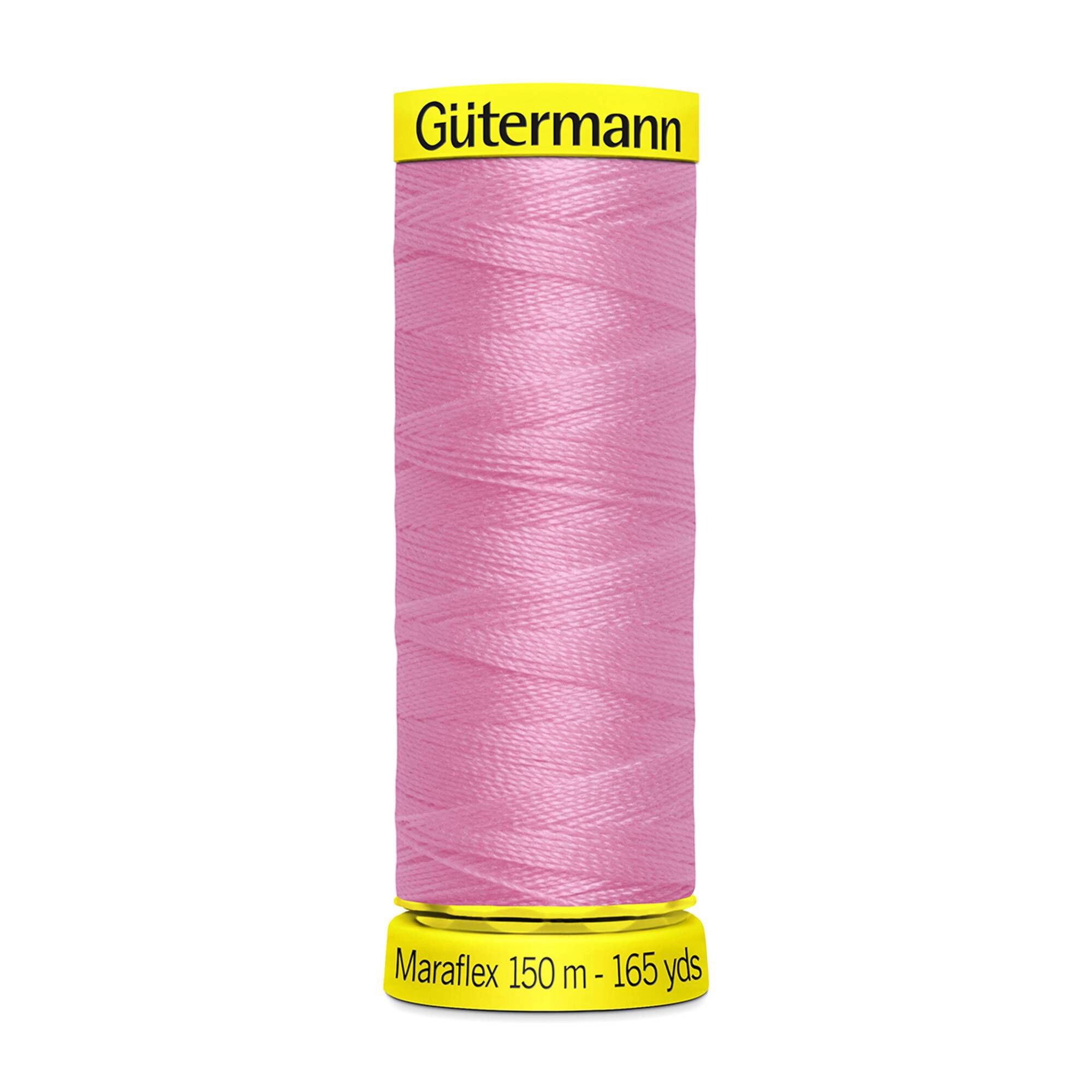 Rose Threading Gutermann Rose Pink Maraflex Stretchy Sewing Thread 150m (663) | Hobbycraft