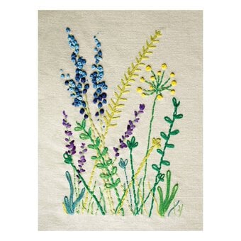 Meadow Sweet Wild Flowers Embroidery Cushion Kit