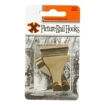 X Picture Rail Hooks 2 Pack