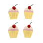 Cherry Cupcake Card Toppers 4 Pack  image number 1