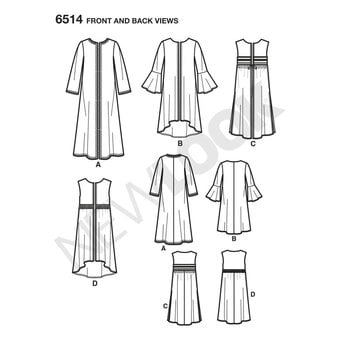 New Look Women's Coat Sewing Pattern 6514 image number 2