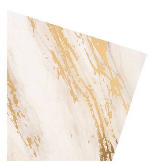 White Marble Foil Card A4 16 Pack