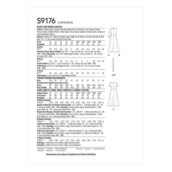 Simplicity Women&rsquo;s Dress Sewing Pattern S9176 (20-28) image number 2