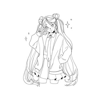 Modern Manga Colouring Book