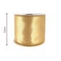 Bright Gold Wire Edge Satin Ribbon 63mm x 3m image number 3