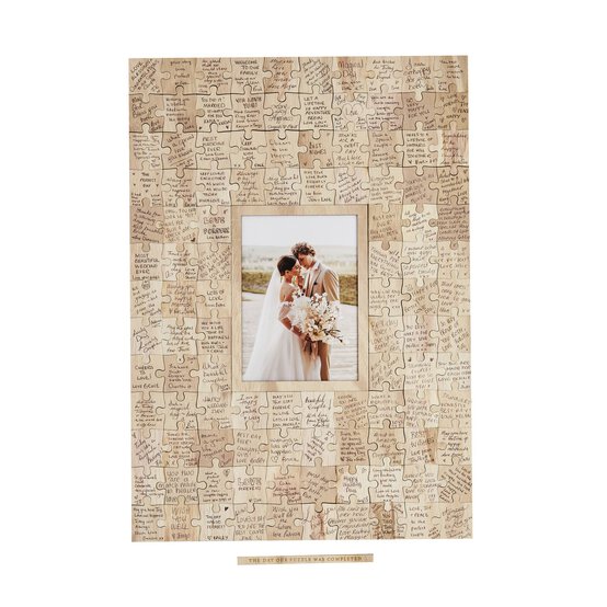 Wooden Jigsaw Guest Book 100 Pieces image number 1
