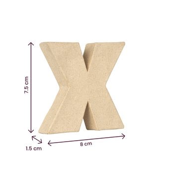 Lowercase Mini Mache Letter X image number 4