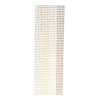 Mixed Gold Adhesive Gems 3mm 1080 Pack image number 2