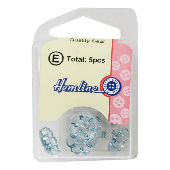 Hemline Royal Blue Novelty Flower Button 5 Pack image number 2