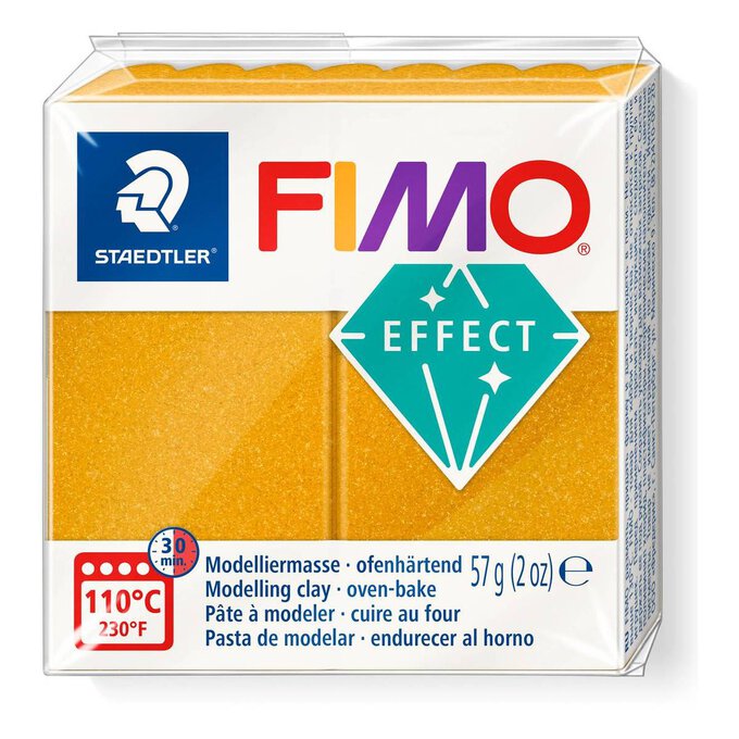 Fimo Effect Metallic Gold Modelling Clay 56g image number 1