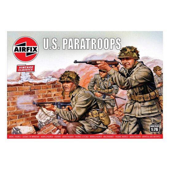Airfix WWII US Paratroops Model Kit 1:76 image number 1