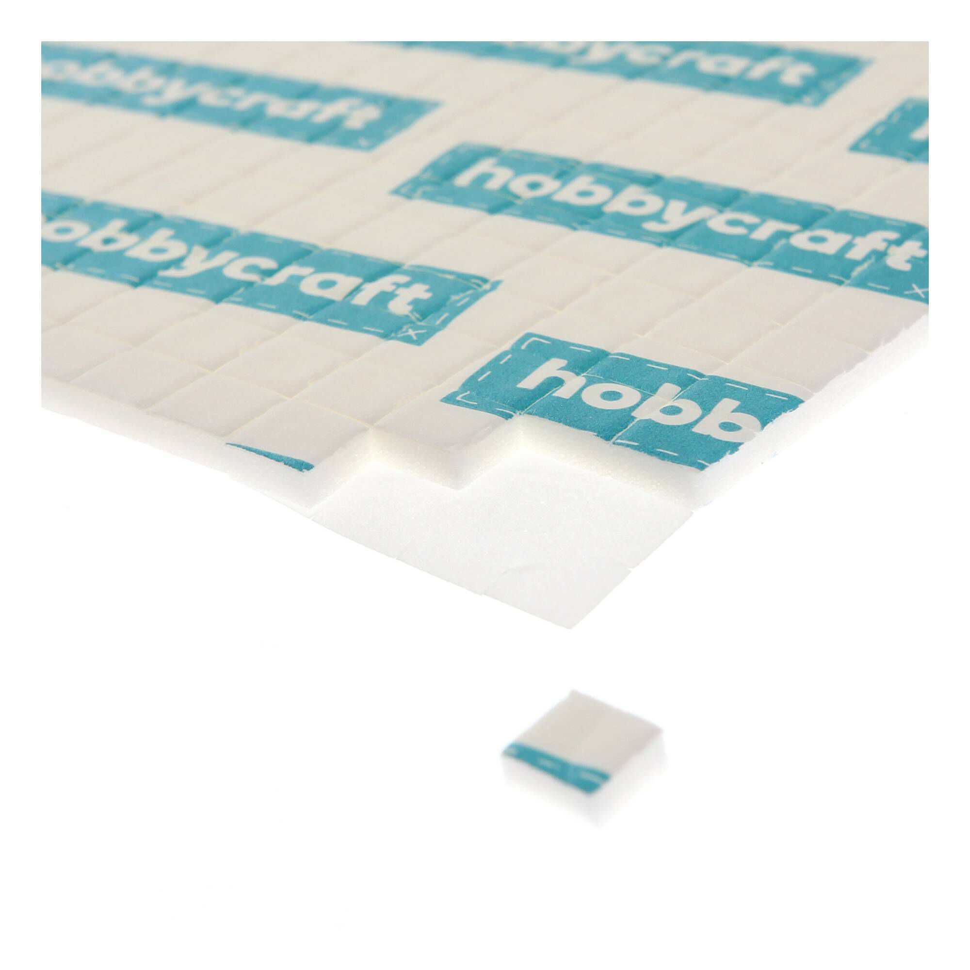 White Foam Pads 7mm x 7mm x 3mm 196 Pack Hobbycraft