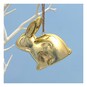 Hanging Gold Bunny Decoration 6cm image number 1