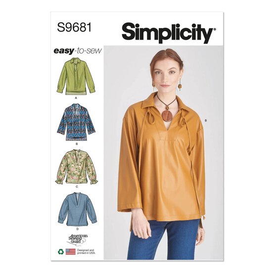 Simplicity Women's Top  Sewing Pattern S9681 (BB 20W-28W) image number 1