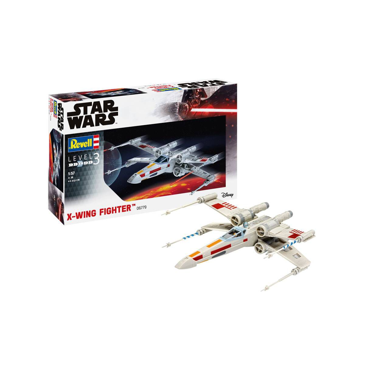 Kit Maquette X-Wing Fighter De Luke Skywalker - Revell/Monogram - 21 Pièces - 11 Cm - Snap-fit