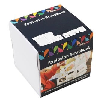 Pearl White Explosion Box Scrapbook 12.5cm