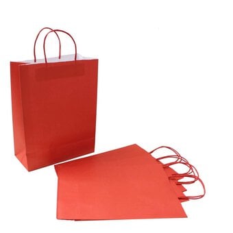 Red Ready to Decorate Gift Bags 5 Pack