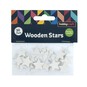 White Wooden Star Embellishments 30 Pack image number 4